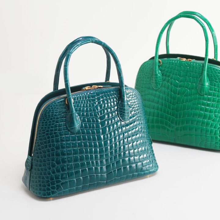 楽天市場】【クーポン対象】スモール クロコダイル ハンドバッグ  