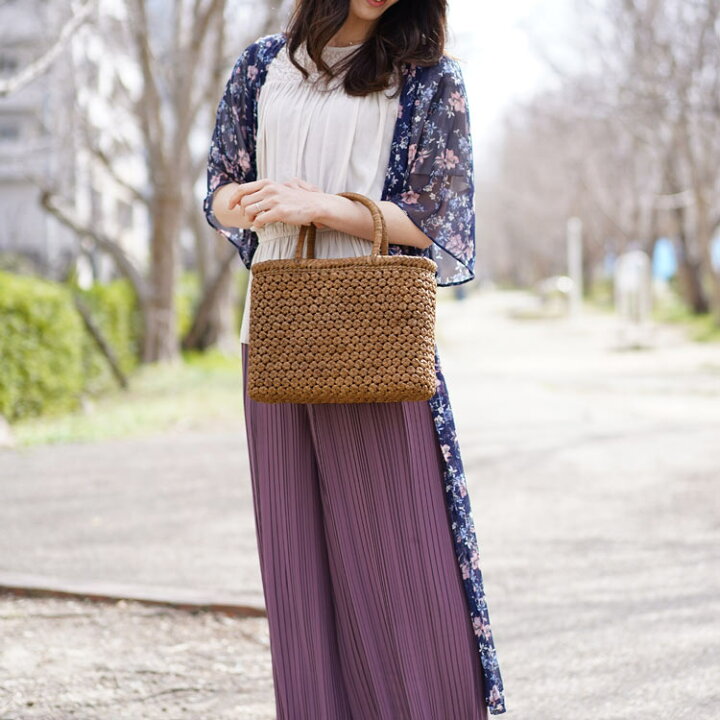 楽天市場】【クーポン対象】山葡萄 かごバッグ バッグ かご 籠 六角花  