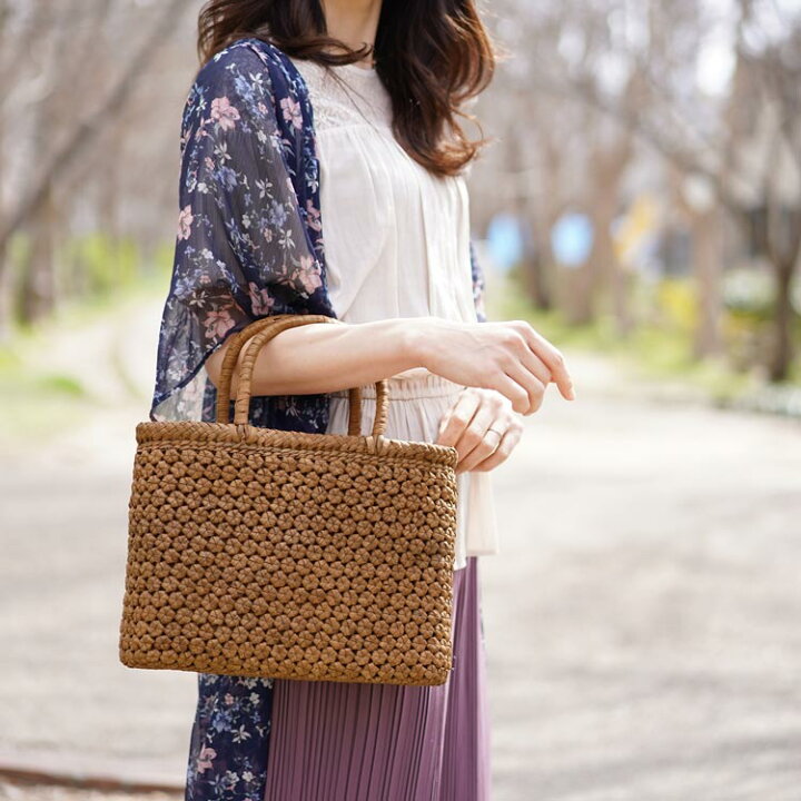 楽天市場】【クーポン対象】山葡萄 かごバッグ バッグ かご 籠 六角花  