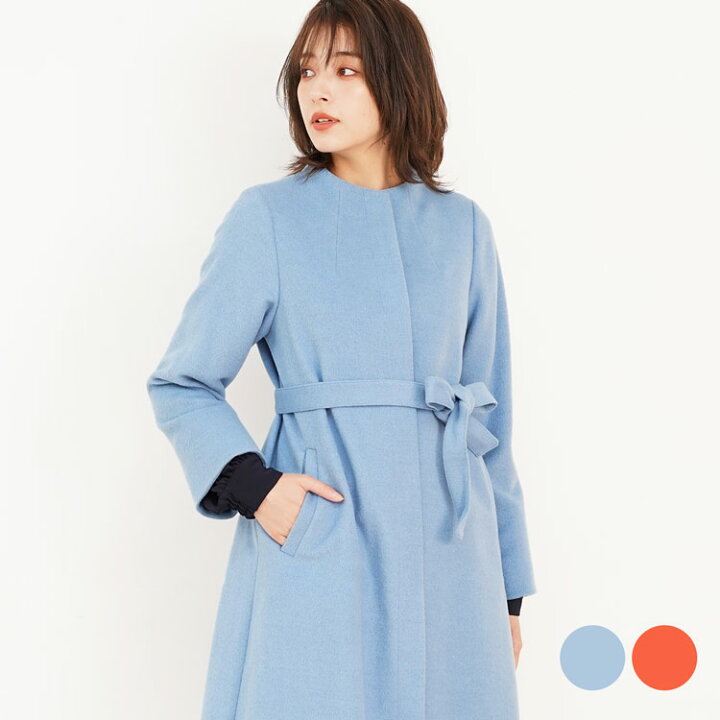 楽天市場】【28h限定10%OFF】ノーカラーコート ロング丈 レディース 