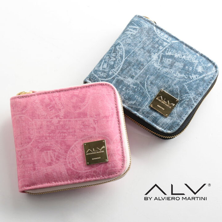 楽天市場 財布 レディース 二つ折り ブランド Alv エーエルブイ 折り財布 コンパクト 財布 ミニ財布 イタリア製 パスポートスタンプ モノグラム インナーカードケース 小さめ ギフト プレゼント ギフト 4fc r 三京商会 Sankyo Shokai