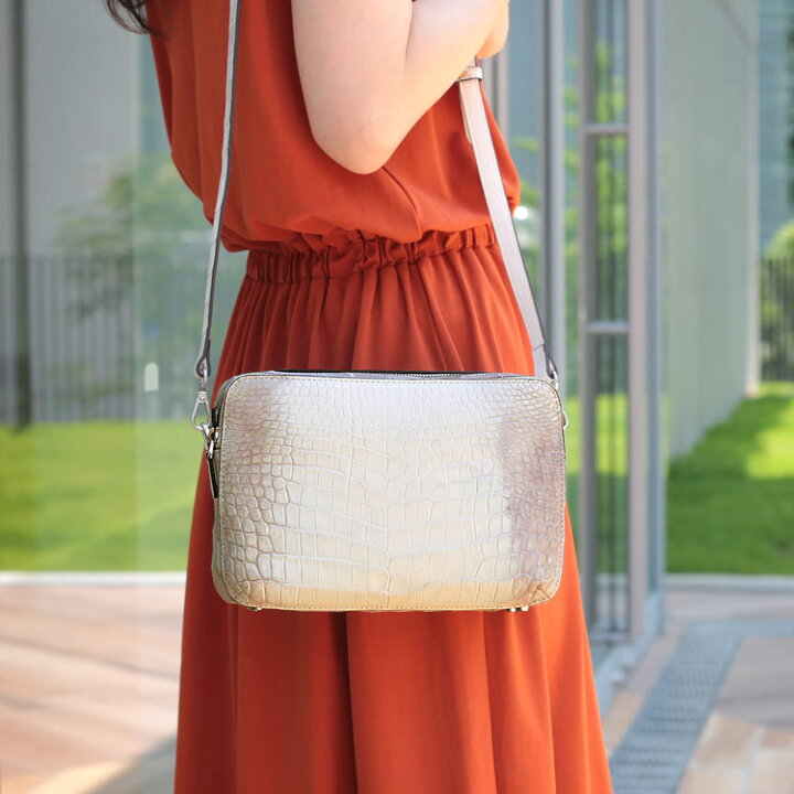 楽天市場】ヒマラヤクロコダイル ショルダーバッグ レディース ダブル  