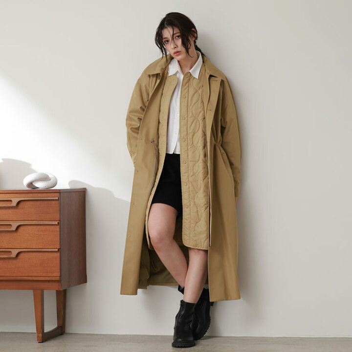 楽天市場】ロングコート レディース 3way 中綿 ライナー 付き 秋 冬 春  