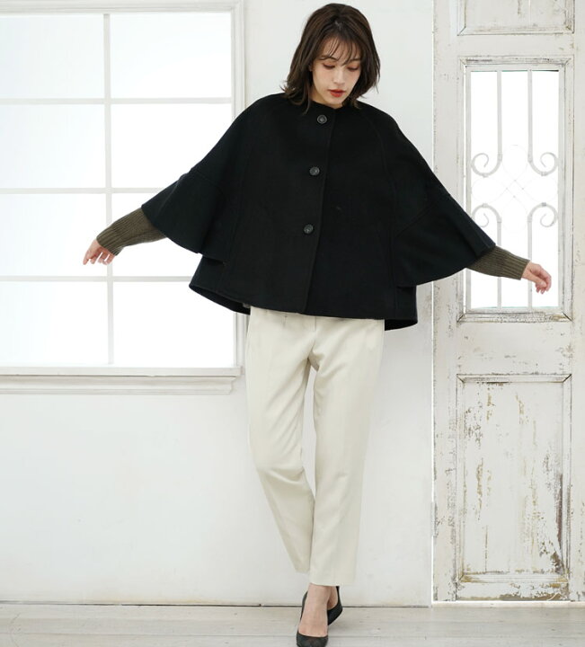 楽天市場】ケープ ウール コート アウター 羽織り ポンチョ マント  