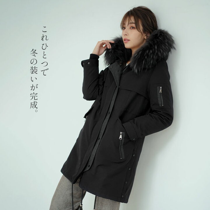 楽天市場】モッズコート レディース 冬 ダウン ライナー フード付き  