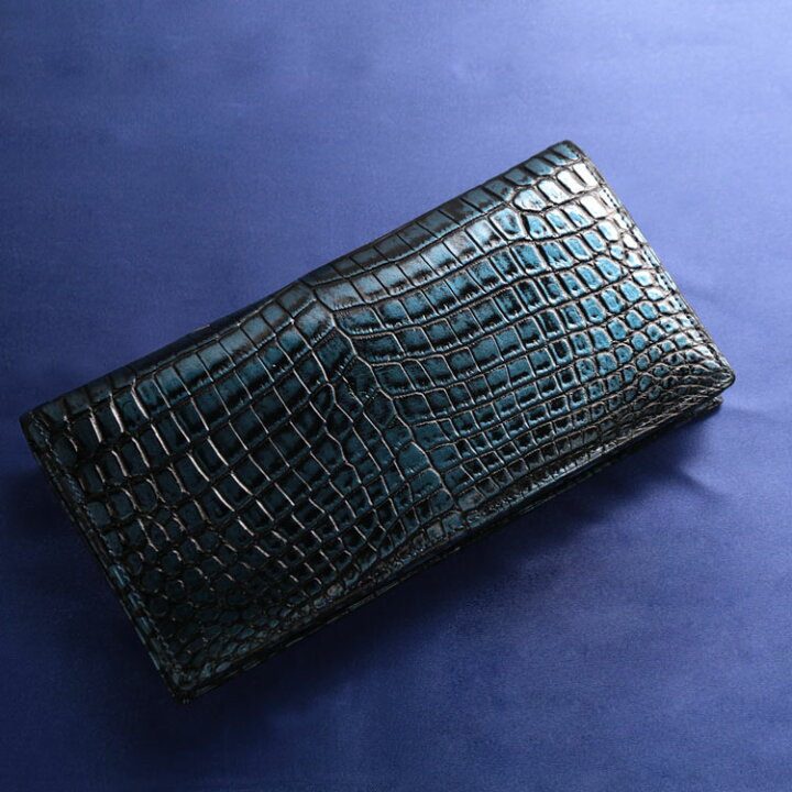 楽天市場】クロコダイル 長財布 センター取り 一枚革 無双 日本製  