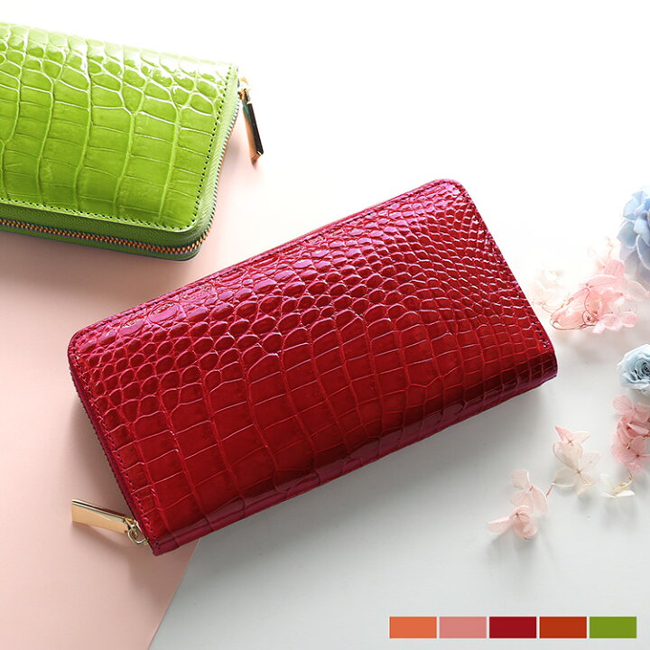 楽天市場】【期間限定価格】クロコダイル 長財布 レディース ラウンド  