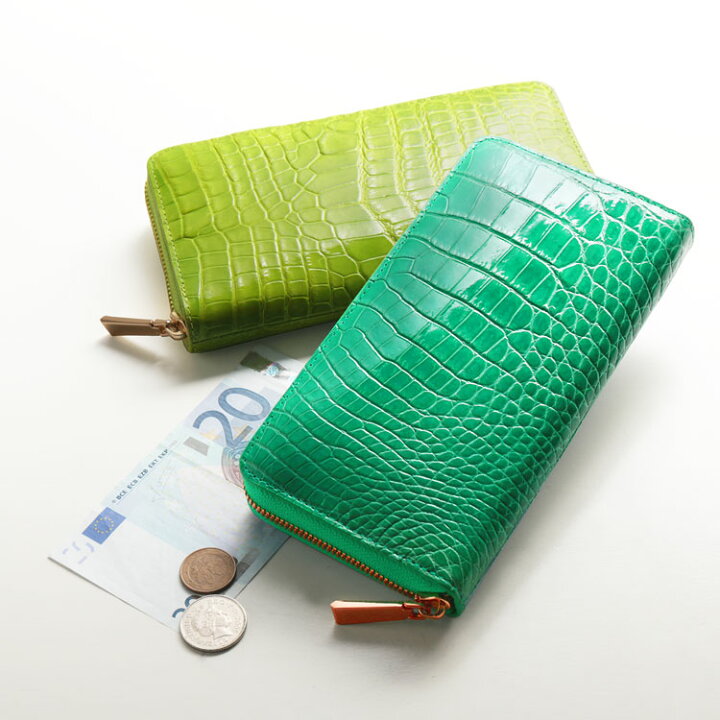 楽天市場】クロコダイル 長財布 レディース ラウンドファスナー  