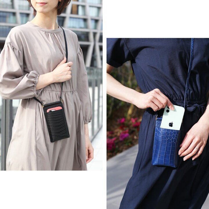 楽天市場】【24h限定10%off】クロコダイル スマホショルダー 