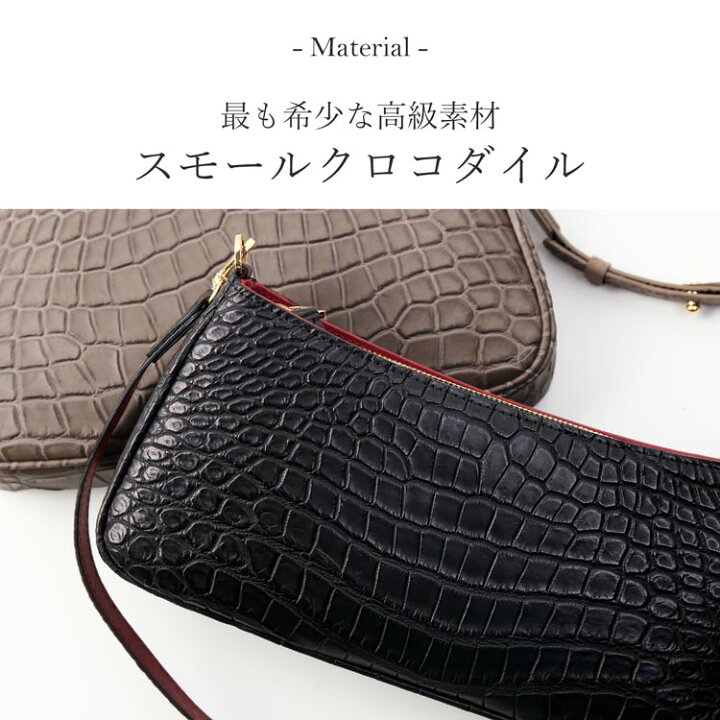 楽天市場】スモール クロコダイル 2WAY ミニバッグ レディース マット 