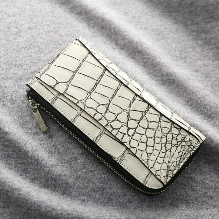 楽天市場】クロコダイル 長財布 L字ファスナー 日本製 鰐革 アウト  