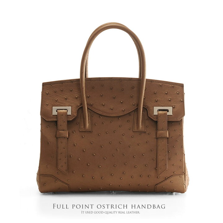 楽天市場】【クーポン対象】フルポイント オーストリッチ ハンドバッグ  