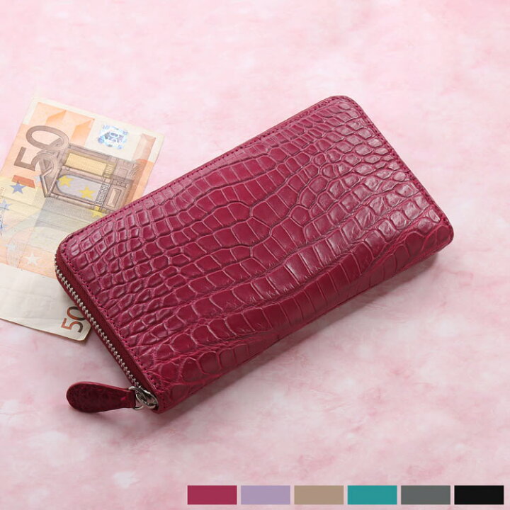 楽天市場】【クーポン対象!】スモール クロコダイル レディース 長財布  