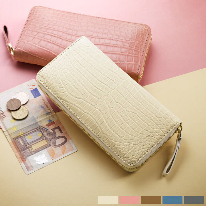 楽天市場】クロコダイル 長財布 レディース マット加工 ラウンド  