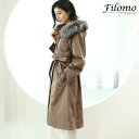 【期間限定価格】ロングコート レディース 冬 ライナー フード付き 弱撥水 ロング丈コート ファー フォックス トリミング きれいめ ウール カジュアル 大きいサイズ ブランド Filomo モカ ベージュ 春 秋 アウター 休日 ギフト プレゼント 6F (08000259r)