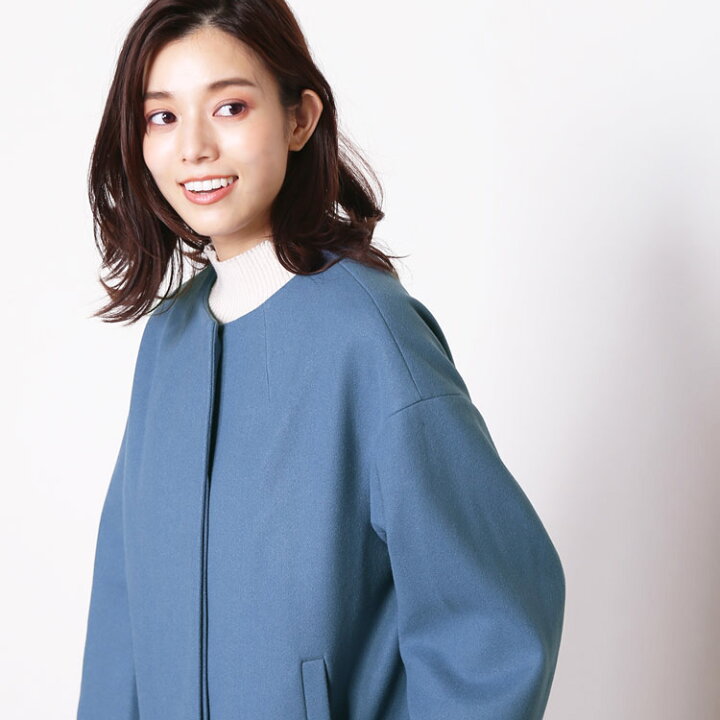 楽天市場】ノーカラー コート レディース 秋 冬 ノーカラーコート  