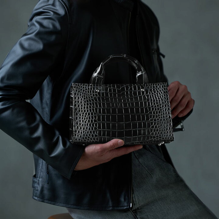 楽天市場】クロコダイル メンズ 2WAY ハンドバッグ 日本製 2WAY  