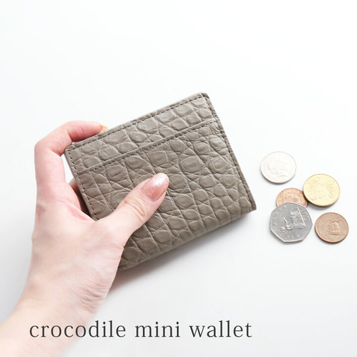 楽天市場】【クーポン有!!】クロコダイル マット コンパクト 折り財布  