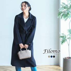 チェスターコート 襟 レディース アウター カシミヤ混 カシミヤ ウール filomo チェスター コート ロングコート 大きいサイズ 大きめ ゆったり 秋冬 カジュアル きれいめ 冠婚葬祭 卒業式 入学式 フォーマル ロング丈 ウールカシミヤ プレゼント ギフト 6F (08000304r)