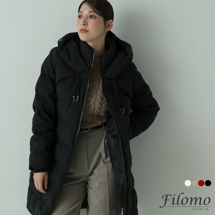 楽天市場】【10%クーポン付】シームレス ダウンコート フード付き 女性 