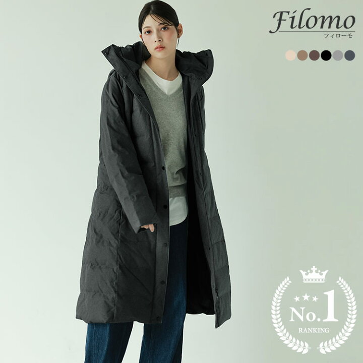 楽天市場】ダウンコート レディース ロング ダウン90% フード付き 