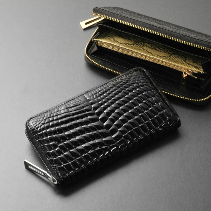 楽天市場】クロコダイル 長財布 ラウンドファスナー 財布 内装  