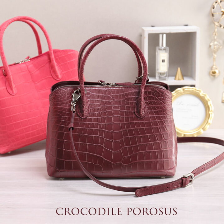 楽天市場】スモール クロコダイル ハンドバッグ レディース 2WAY  
