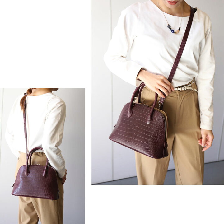 楽天市場】スモール クロコダイル ハンドバッグ マット 加工 センター  