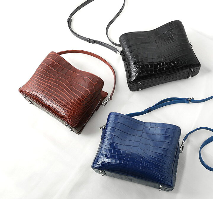 楽天市場】クロコダイル バッグ 2WAY マット 加工 センター取り 