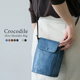 【20%オフクーポン】ショルダーバッグ レディース 斜めがけ 大人 軽量 小さめ 上品 クロコダイル 本革 斜めがけバッグ ミニショルダーバッグ 縦型 斜めがけ バッグ ショルダー バッグ ミニ ショルダーバッグ 鞄 軽い かばん プレゼント ギフト 4FA (06001911r)