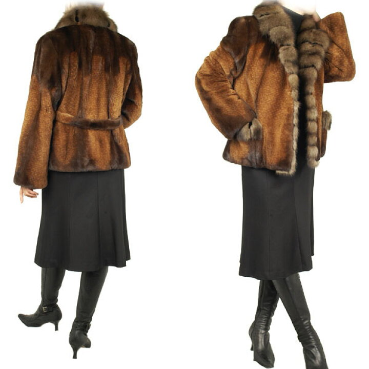 楽天市場】【40%OFFクーポン!】シェアードミンク ジャケット ロシアン  