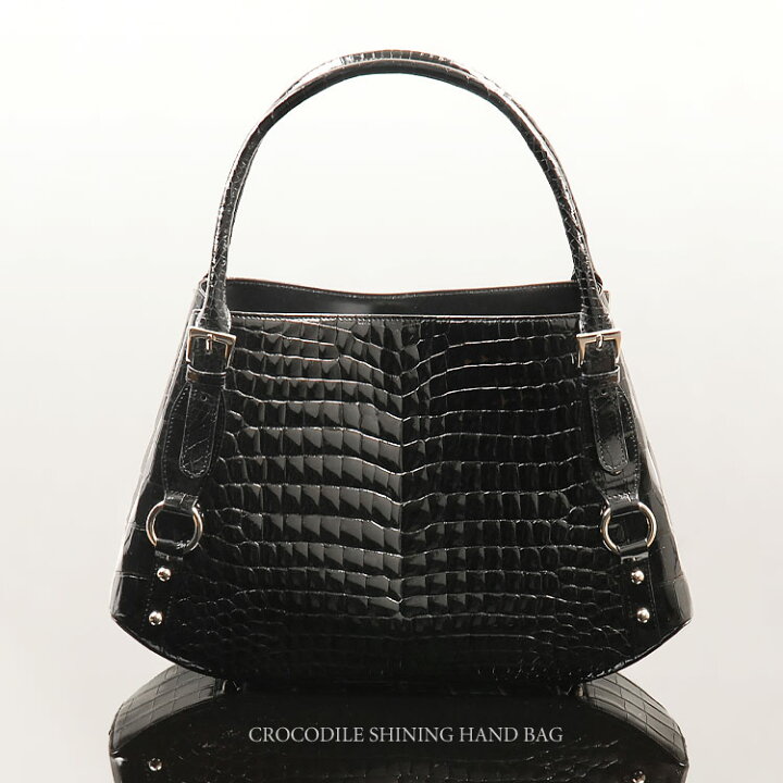 楽天市場】クロコダイル シャイニング ハンドバッグ センター取り  