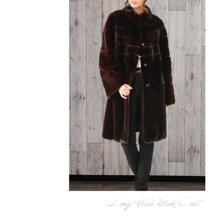 楽天市場】【40%OFFクーポン!】ミンク ロングコート ワインレッド  