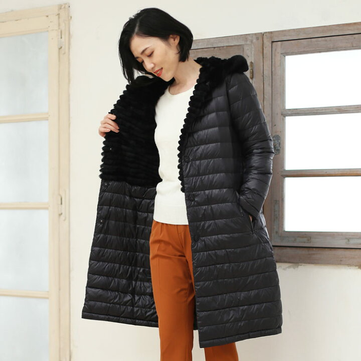 楽天市場】ダウンコート レディース ダウン80% リバーシブル レッキス  