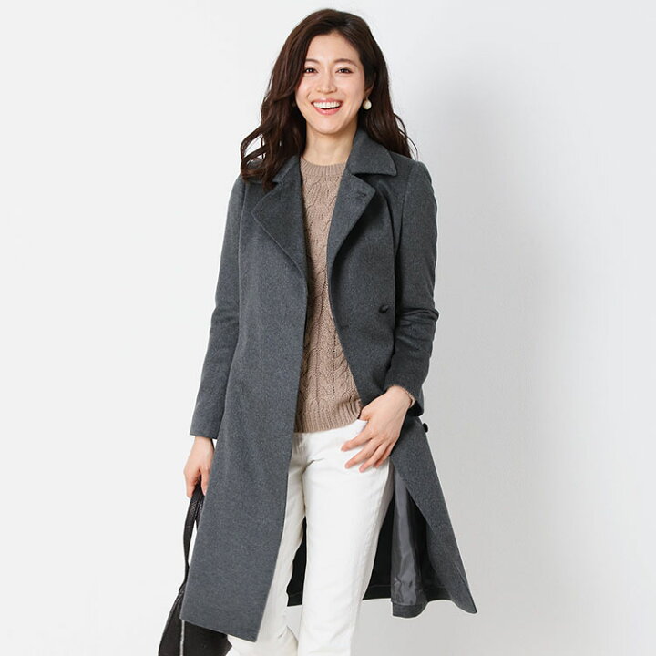 楽天市場】カシミヤ コート レディース カシミヤ100% ロングコート  
