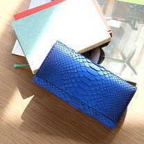楽天市場】パイソン 長財布（カラーブルー）（レディース財布｜財布 