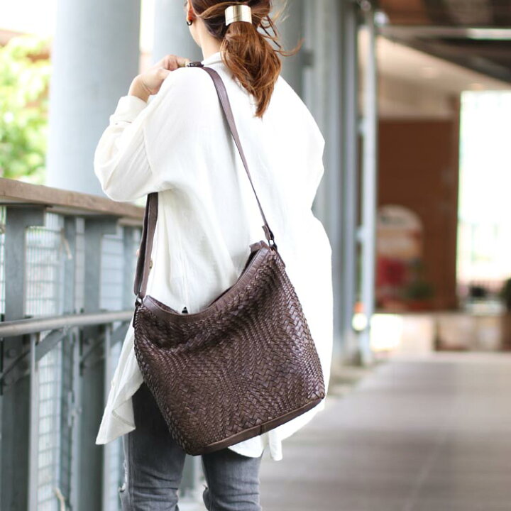 楽天市場】本革 メッシュ ショルダーバッグ レディース Mia Borsa 