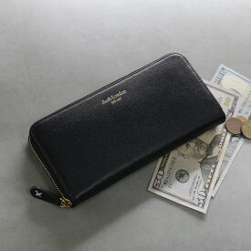 【5％オフクーポン】財布 メンズ 長財布 本革 ラウンドファスナー ゴート 【名入れ 可能】doob London ブラック ゴールド ファスナー ゴート レザー 薄型 ブランド 誕生日 普段使い ギフト プレゼント 4FC (09000070r)