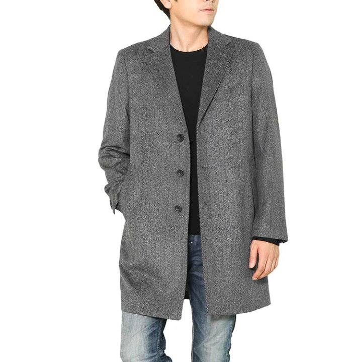 楽天市場】チェスターコート メンズ メンズ カシミヤ100% HALEINE 