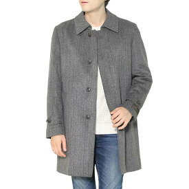 【5％クーポン対象】ステンカラーコート メンズ メンズ カシミヤ100% HALEINE ダークネイビー/ヘリンボーン M/L/LL カシミヤコート メンズコート ビジネス アウター 通勤 オフィス カジュアル フォーマル 冠婚葬祭 カシミア 父の日 ギフト プレゼント 6F (02000284r)