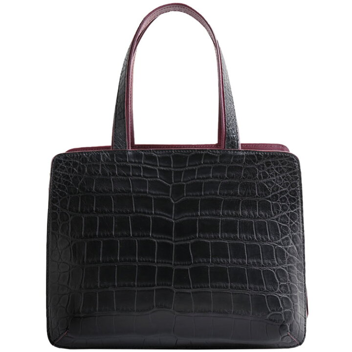 楽天市場】クロコダイル バッグ マット加工 バイカラー 2WAY 本革  