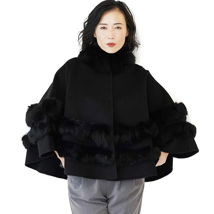 楽天市場】【5%OFFクーポン!】ケープ コート カシミヤ ブレンド ウール  