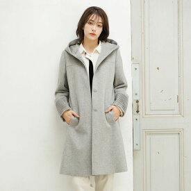 【5％クーポン対象】カシミヤ ブレンド ロング コート フォックス ファー トリミング ウール filomo アウター ロング丈 フード 秋 冬 春 トップス レディース 卒業式 入学式 母 女性 ギフト プレゼント 母の日 実用的 6F (02000297r)