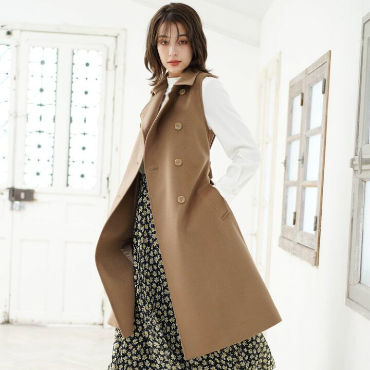 楽天市場】ロングベスト レディース 秋 冬 カシミヤ混 ウール 前開き  