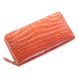 【5％オフクーポン】doob London クロコダイル 長財布 ラウンドファスナー レディース シャイニング 加工 アウトポケット付き ゴールド金具 本革 鰐革 財布 婦人 ブランド ギフト プレゼント 4FA (06001611r)