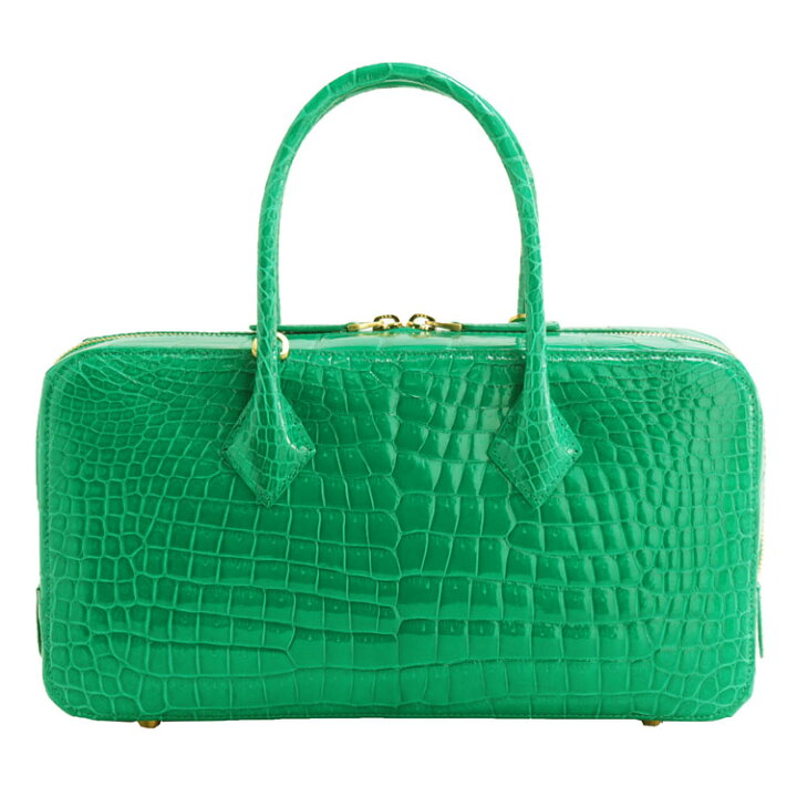 楽天市場】スモール クロコダイル ハンドバッグ レディース ラウンド  