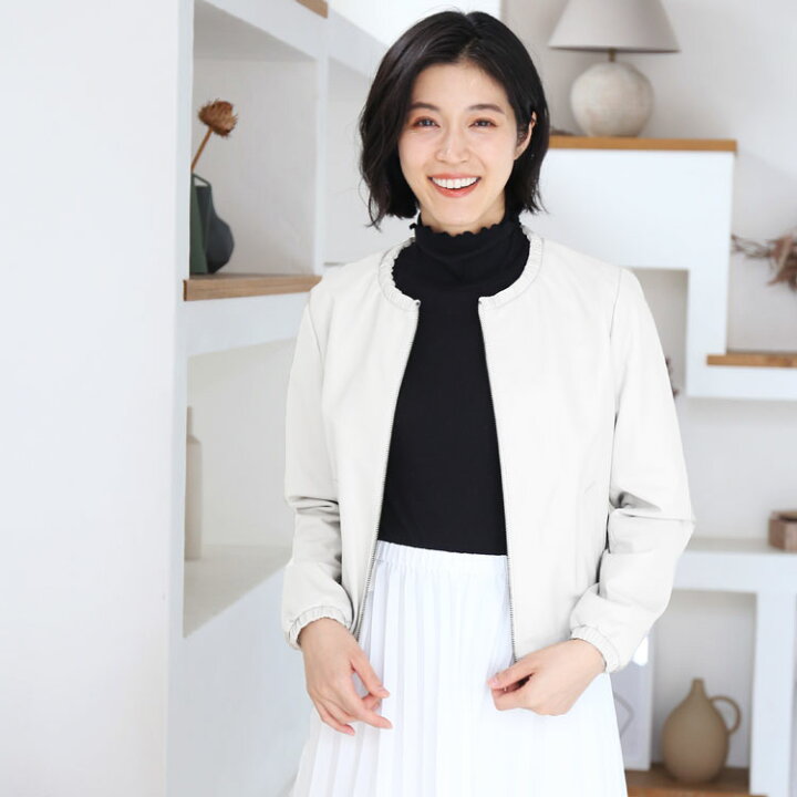楽天市場】【24h限定10%off】ラムレザー ジャケット レディース ノー 