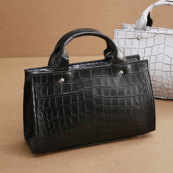 楽天市場】クロコダイル ハンドバッグ 日本製 2WAY レディース 小さめ  