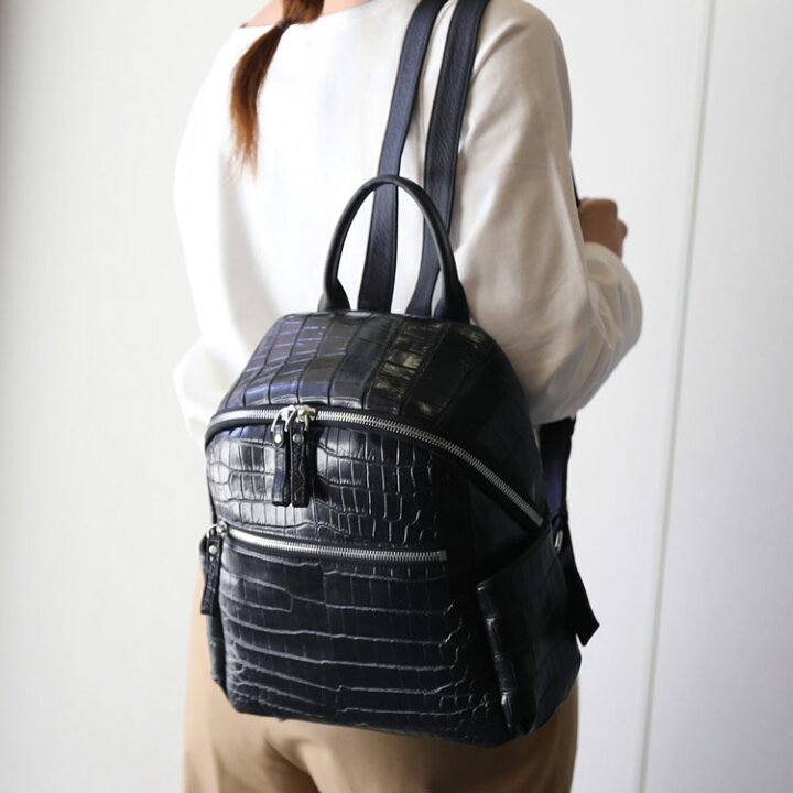 楽天市場】【4h限定20%off】クロコダイル マット 加工 リュック 2WAY 