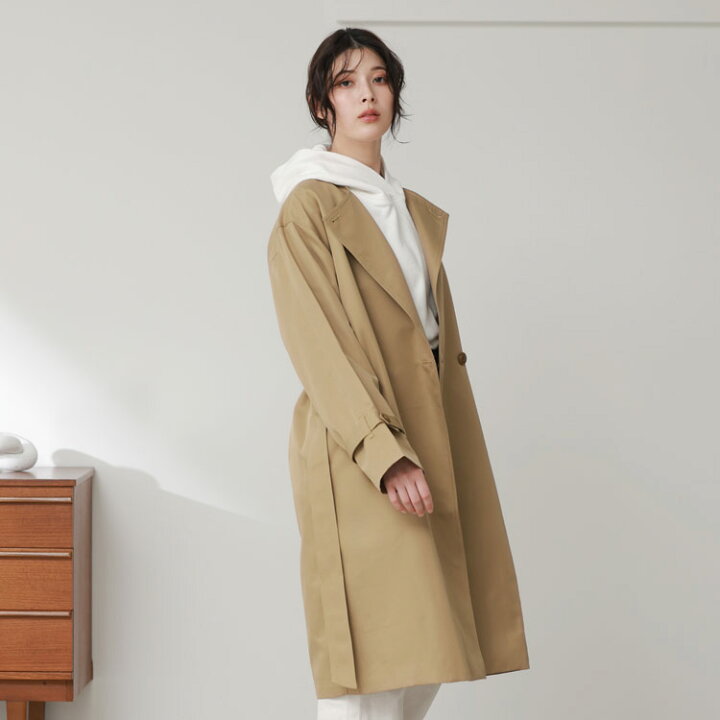 楽天市場】ノーカラーコート レディース ロング丈 春アウター コート  